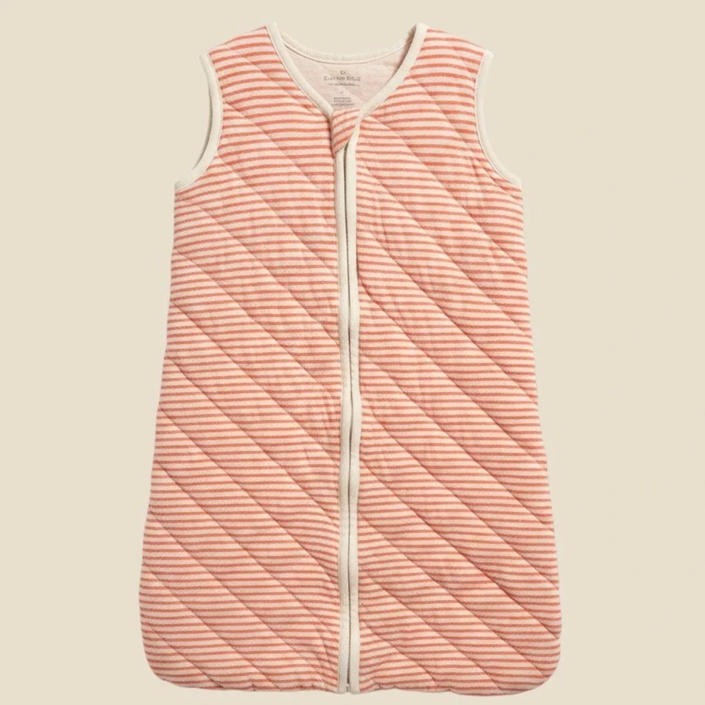 Moon and Back by Hanna Andersson Quilted Sleep Sack Orange‎ Stripe Medium